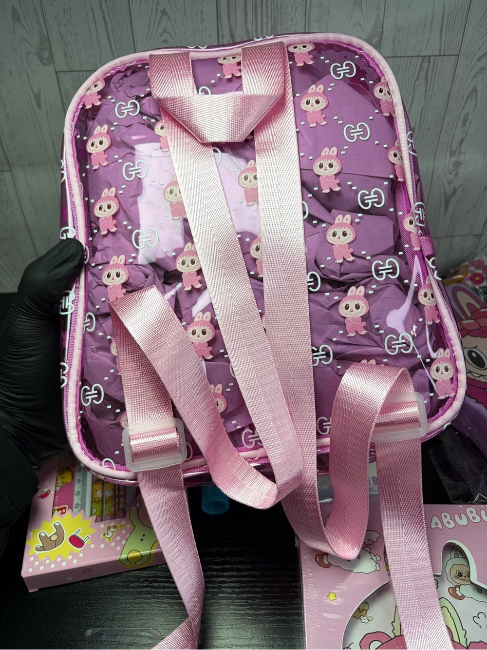 7pc Labubu Back To School Bundle!! Backpack,Pencil case,journal,crayons AND MORE - Picture 5 of 14